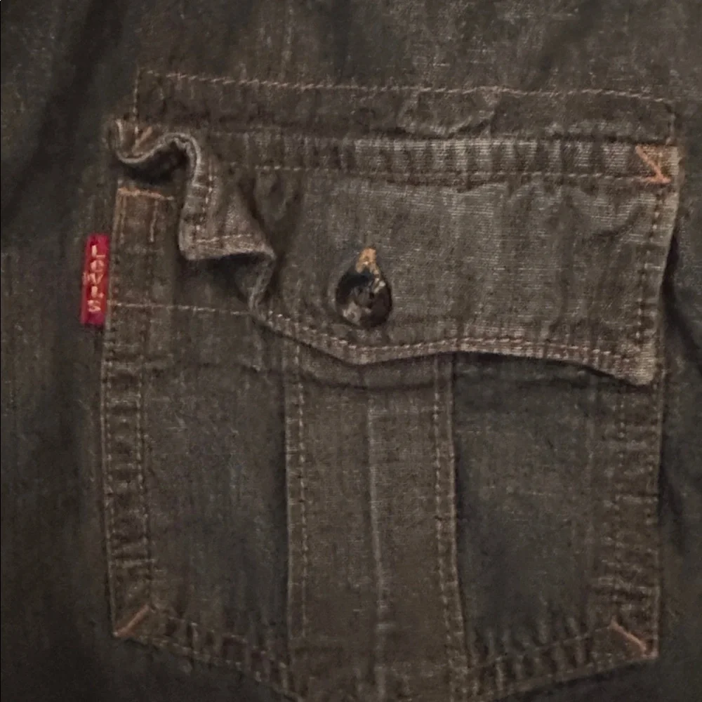 Levi's Dark Wash Denim Shirt Jacket - Blue - Picture 2 of 5